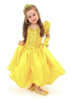 Fantasia Infantil Bela Cinderela Aurora Sofia Luvas E Coroa