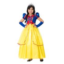 Fantasia Infantil Branca De Neve Vestido Princesa + Luva e Tiara Fantasia Infantil Branca De Neve Vestido Princesa + Luva e Tiara