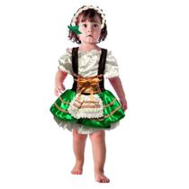 Fantasia Infantil Carnaval Oktoberfest pra Menina Vestido Alemã Com Tiara