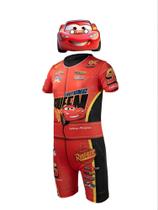 Fantasia Infantil Carros Relâmpago MCQUEEN Com Máscara 3D