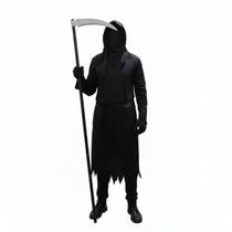 Fantasia Infantil Ceifeiro Morte com Foice Halloween Festa