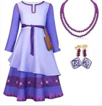 Fantasia Infantil Cosplay Personagem Asha Filme Wish