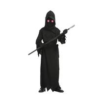 Fantasia Infantil de Halloween - Cosplay Grim Reaper com Olhos Vermelhos Brilhantes e Adereços Fantasia Infantil de Halloween - Cosplay Grim Reaper com Olhos Vermelhos Brilhantes e Adereços