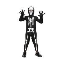 Fantasia Infantil De Halloween Fantasma Luminoso Com Calças De Esqueleto E Luvas - Conjunto De RPG Fantasia Infantil De Halloween Fantasma Luminoso Com Calças De Esqueleto E Luvas - Conjunto De RPG