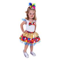 Fantasia Infantil de Palhacinha Tema Circo Festa Carnaval e Halloween Fantasia Infantil de Palhacinha Tema Circo Festa Carnaval e Halloween