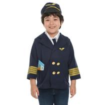 Fantasia Infantil de Piloto de Avião com Chapéu