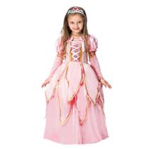 Fantasia Infantil de Princesa Vestido Com Luva e Tiara