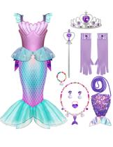 Fantasia infantil de sereia Spooktacular Creations roxa média Fantasia infantil de sereia Spooktacular Creations roxa média