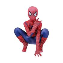 Fantasia Infantil De Super-Herói Aranha Macacão De Spandex Para Halloween Cosplay Com Cobertura Para