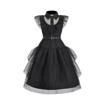 Fantasia Infantil Do Dia Das Bruxas, Vestido De Princesa Preto, Para Festa De Halloween, Concurso