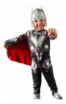 Fantasia Infantil do Thor Longa Com Máscara e Enchimento