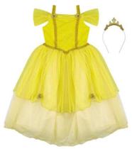Fantasia Infantil Douvelin Princesa Amarela Com Tiara. Fantasia Infantil Douvelin Princesa Amarela Com Tiara.
