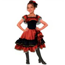 Fantasia Infantil Espanhola Feminina Alta Costura Super Premium com Veu Negro de Renda Fantasia Infantil Espanhola Feminina Alta Costura Super Premium com Veu Negro de Renda