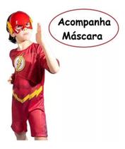 Fantasia Infantil Flash Com Máscara Original