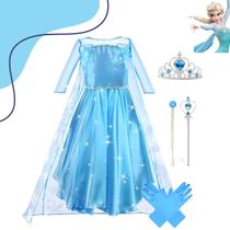 Fantasia Infantil Frozen Princesa Elsa com Acessórios