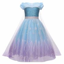 Fantasia Infantil Frozen Vestido Elsa Acessórios Capa Tule Gelo Princesa Halloween Dia das Crianças Fantasia Infantil Frozen Vestido Elsa Acessórios Capa Tule Gelo Princesa Halloween Dia das Crianças