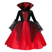 Fantasia Infantil Gótica Vampira 140Cm Veste 10 A 11 Anos