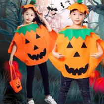 Fantasia Infantil Halloween Abobora Criança Escola Festa Eventos