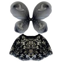 Fantasia Infantil Halloween Bruxinha Menina Kit 2 Peças Top