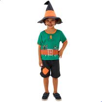 Fantasia Infantil Halloween Bruxo Bruxinho Cosplay Carnaval