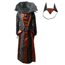 Fantasia Infantil Halloween Evil Queen Vestido com Acessório