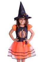 Fantasia Infantil Halloween Laranja Douvelin Fantasia Infantil Halloween Laranja Douvelin