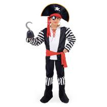 Fantasia Infantil Halloween Pirata com Cinto e Bandana