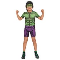 Fantasia Infantil Heróis Vingadores Hulk Pop Com Máscara