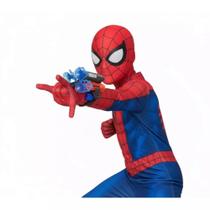 Fantasia Infantil Homem Aranha Com Lança Teias e Máscara Fantasia Infantil Homem Aranha Com Lança Teias e Máscara