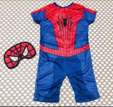 Fantasia Infantil Homem Aranha Com Mácara Spider Man - Tha tha Fantasias