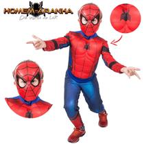 Fantasia Infantil Homem Aranha com Máscara Tamanho G Fantasia Infantil Homem Aranha com Máscara Tamanho G