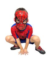 Fantasia Infantil Homem Aranha Curto C Máscara Plástico