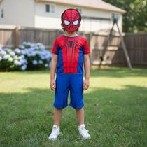Fantasia Infantil Homem Aranha - Macacão C/ Máscara - Pequenos Encantos Baby