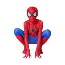 Fantasia Infantil Homem-Aranha - Macacão de Elastano para Cosplay de Halloween