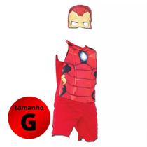 Fantasia Infantil Homem de Ferro Vingadores Marvel Tamanho G