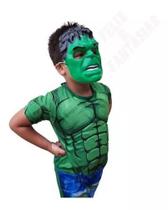 Fantasia Infantil Hulk C Enchimento Curto Luxo
