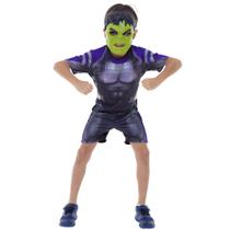 Fantasia Infantil Hulk Ultimato Curta com Máscara