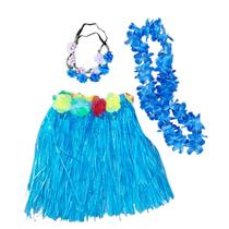 Fantasia Infantil Juvenil Havaiana Festa Carnaval Hawaiana: Saia + Colar + 2 Tiara Flores Cor Sortidas Fantasia Infantil Juvenil Havaiana Festa Carnaval Hawaiana: Saia + Colar + 2 Tiara Flores Cor Sortidas