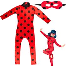 Fantasia Infantil Ladybug Macacão Máscara Original Fantasia Infantil Ladybug Macacão Máscara Original