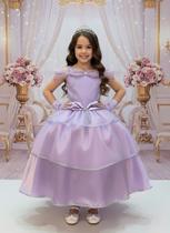 Fantasia Infantil Lilás Princesa Rapunzel Glitter Com Luvas Fantasia Infantil Lilás Princesa Rapunzel Glitter Com Luvas