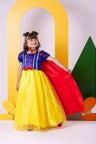 Fantasia Infantil Luxo Branca de Neve com Acessórios