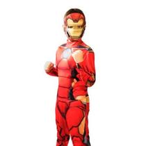 Fantasia Infantil Luxo Homem de Ferro Marvel Iron Man Super Herói Com Máscara Original Menino Fantasia Infantil Luxo Homem de Ferro Marvel Iron Man Super Herói Com Máscara Original Menino