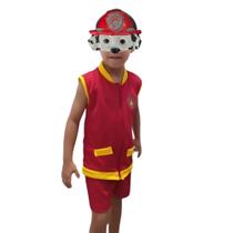 Fantasia Infantil Marshall Patrulha Canina Colete C/ Máscara