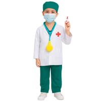 Fantasia Infantil Médico Jaleco Branco com Acessórios Menino