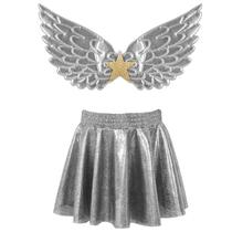 Fantasia Infantil Menina Asa Magica Princesa Saia Menina Brincar Carnaval Bonita Festinha Brilinho Criança Asinha Sainha