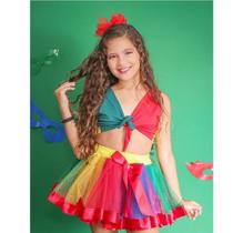 Fantasia Infantil Menina Frevo Passista Carnaval