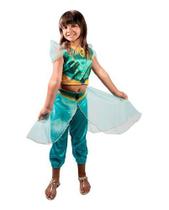 Fantasia Infantil Menina Princesa Jasmine Disney Novabrink