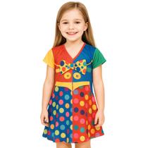 Fantasia Infantil Menina Vestido Palhacinha Colorida Fantasia Infantil Menina Vestido Palhacinha Colorida