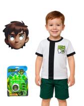 Fantasia Infantil Menino Ben 10 Com Omnitrix + Máscara 3D