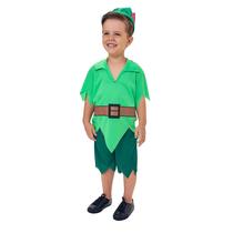 Fantasia Infantil Menino da Floresta com Chapéu Festa Carnaval e Halloween Fantasia Infantil Menino da Floresta com Chapéu Festa Carnaval e Halloween